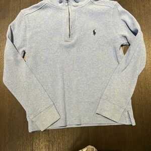 2 polo shirts  by Ralph Lauren Kids Blue Long Sleeve Shirt and 1/4 zip pullover